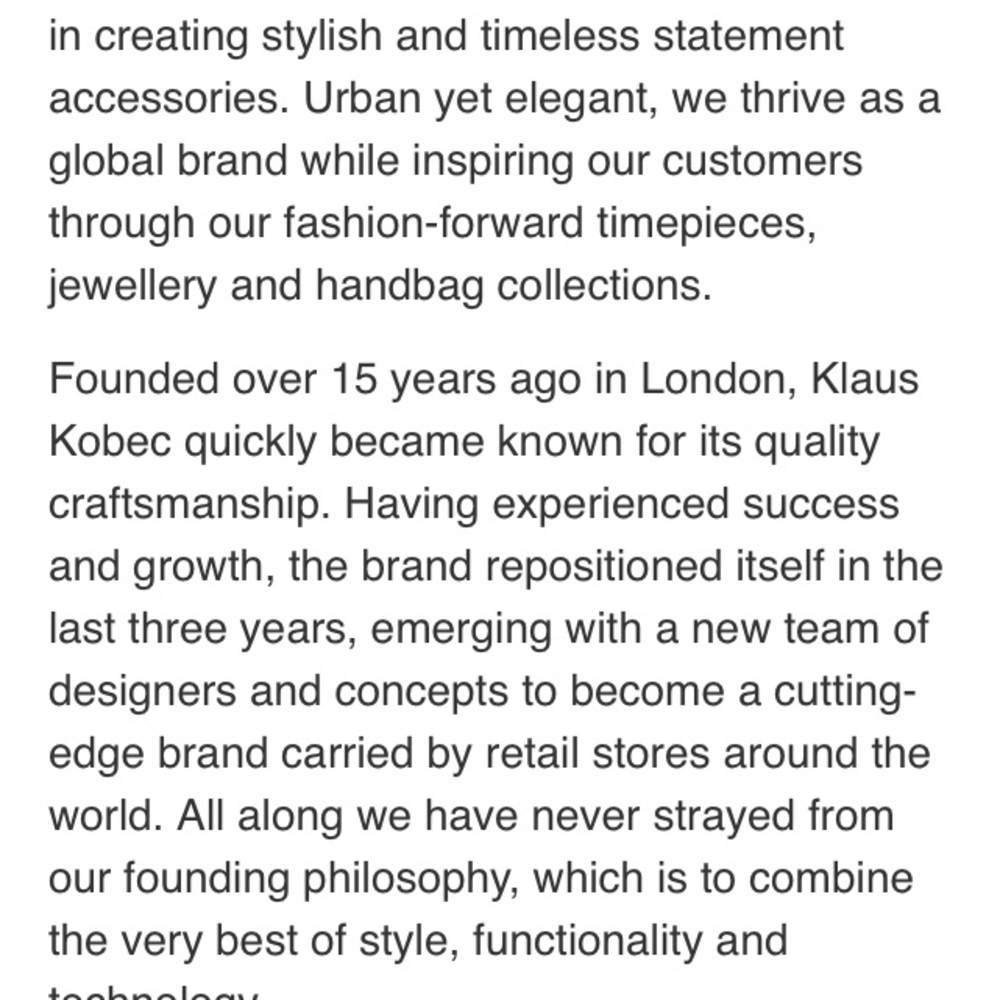 Klaus-Kobec Women’s Destiny Swiss Stainless steel watch, of London. Gently used - Picture 8 of 8